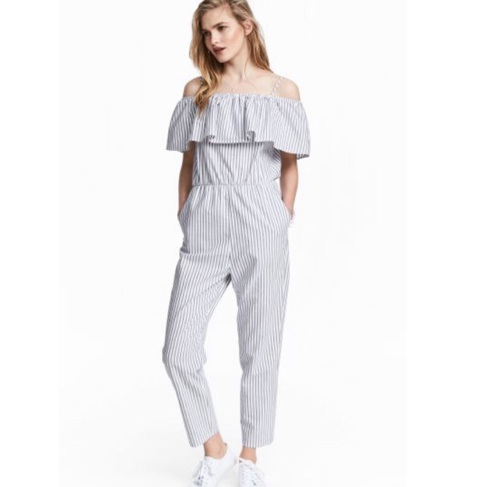 H&M Striped Jumpsuit